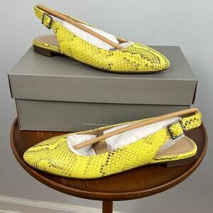 Vionic Yellow Snake Print Flats
